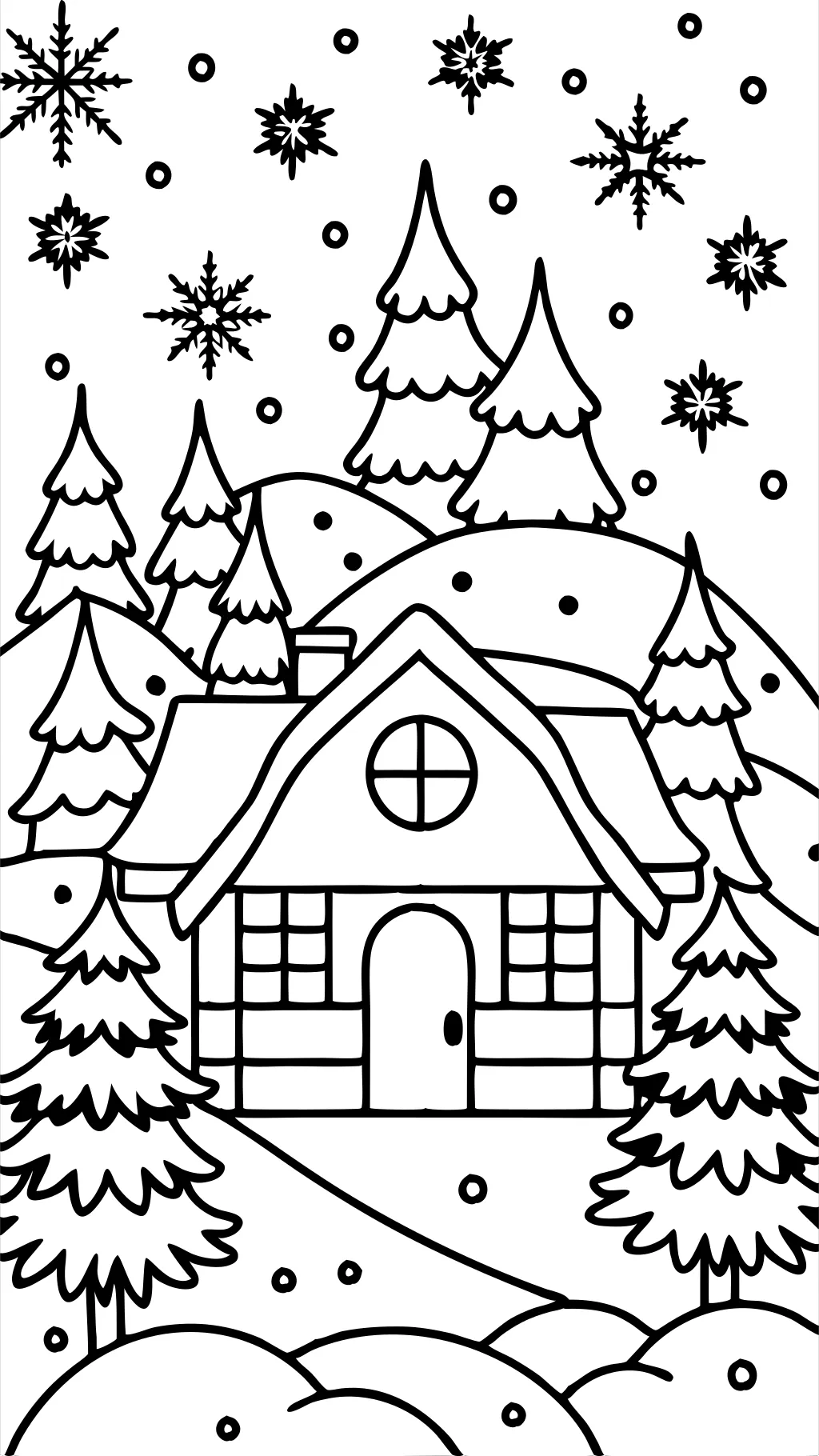 winter coloring page printable